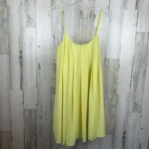 One Love yellow babydoll slip dress size M